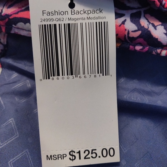 NWT Vera Bradley Fashion Backpack - Picture 5 of 5